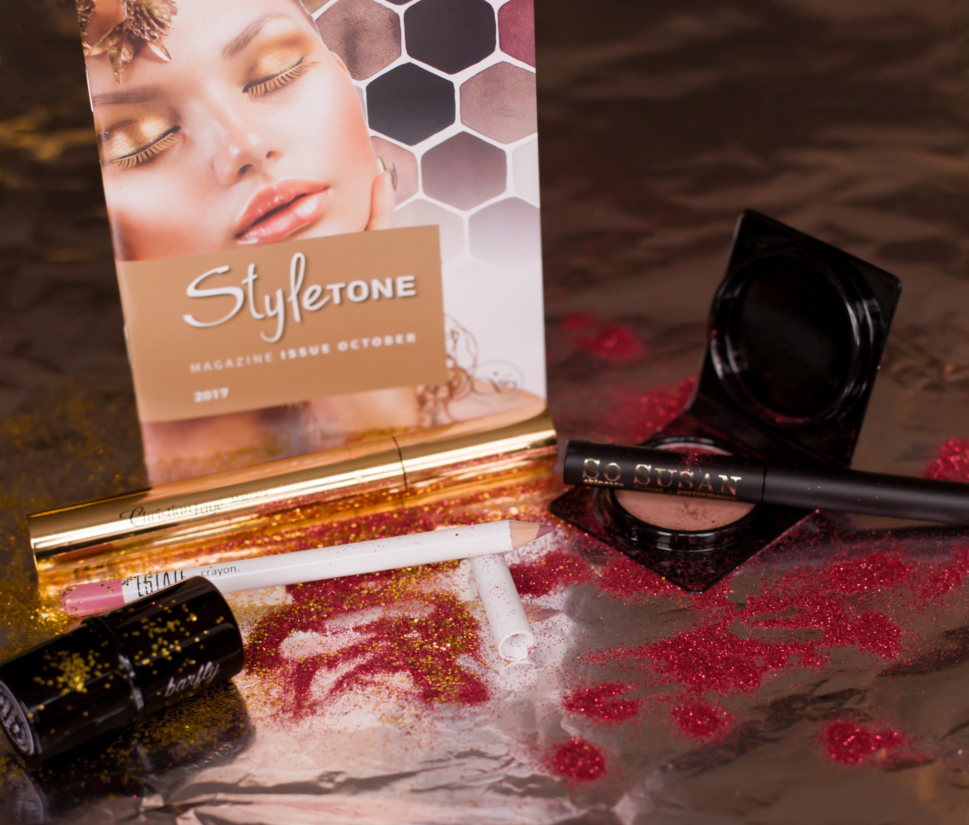 Alle producten uitgepakt glitter - StyleTone box oktober